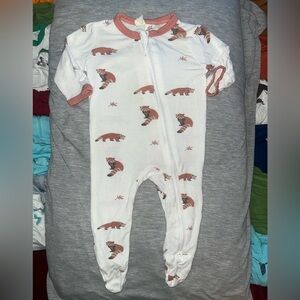 Kyte BABY Zipper Footie - Red Panda